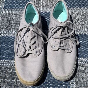 Vans Women’s Size Size 11 Gray Canvas Tennis Shoes Lace Up